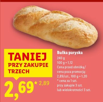 Bułka paryska promocja w Lidl