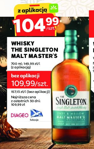 Whisky Singleton of dufftown malt master selection promocja w Stokrotka