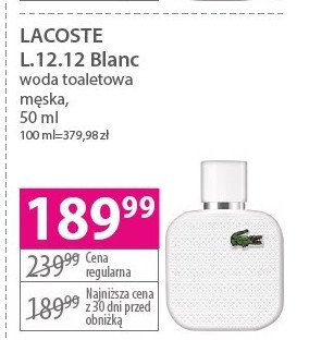 Woda toaletowa LACOSTE L.12.12 BLANC promocja