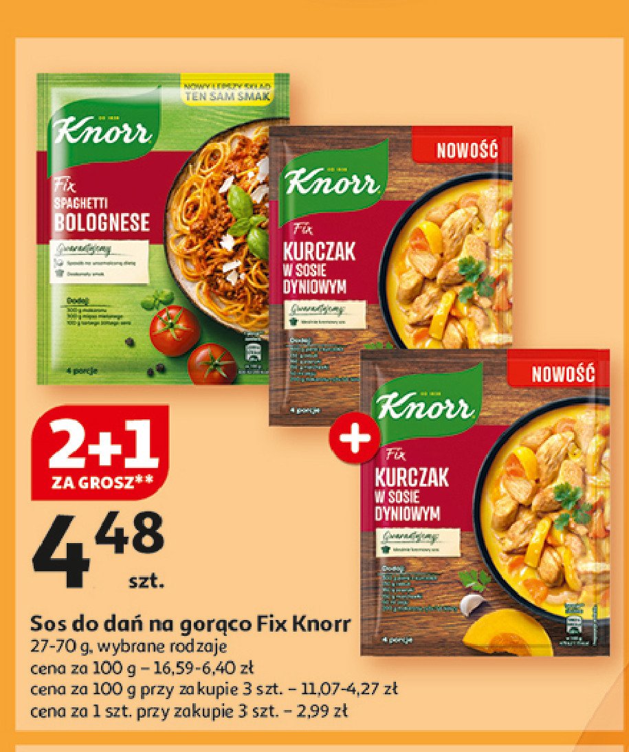 Kurczak w sosie dyniowym Knorr fix promocja w Auchan