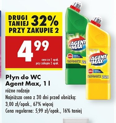 Płyn do wc cytrusowy Agent max promocja