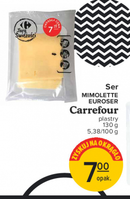 Ser mimolette plastry Carrefour targ świeżości promocja