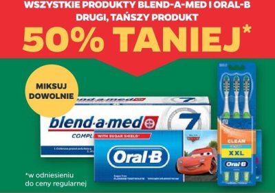 Wszystkie produkty Blend-a-med, Oral-B drugi -50%  promocja w Netto