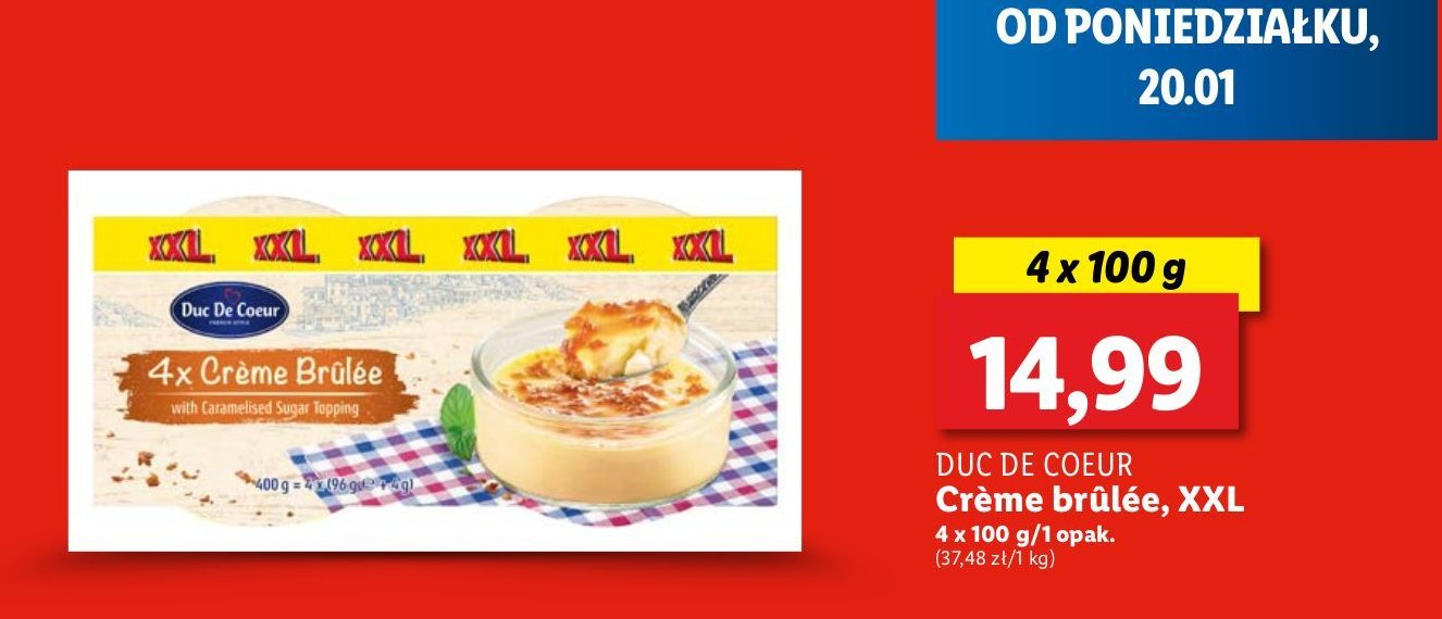 Creme brulee Duc de coeur promocja