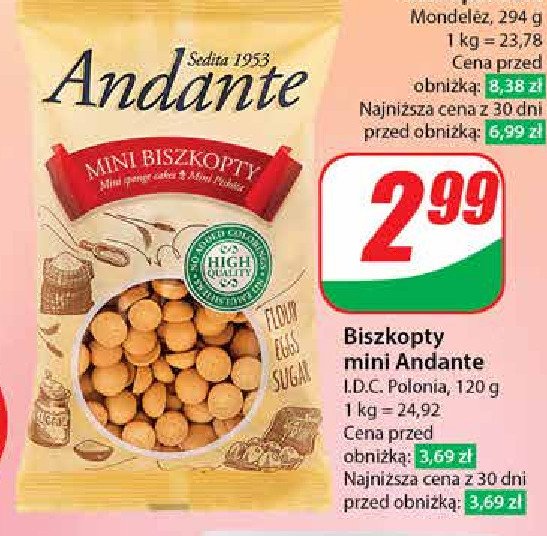 Biszkopty mini Andante promocja