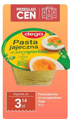Pasta jajeczna ze szczypiorkiem Dega promocja w Dino