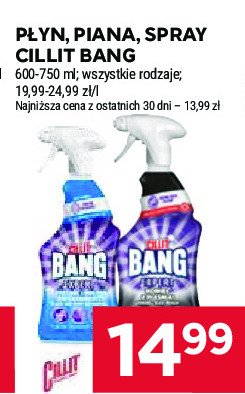 Spray do łazienki z wybielaczem Cillit bang brud i pleśń promocja