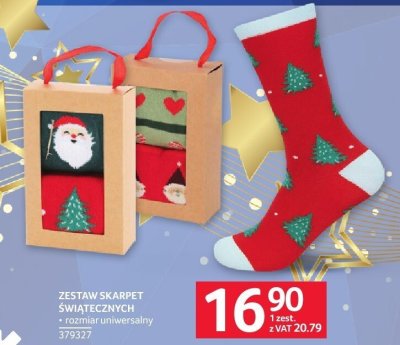 Zestaw skarpet świątecznych promocja w Selgros