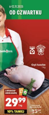 Gęś tuszka promocja w Delikatesy Centrum