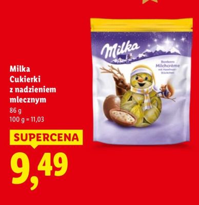 Cukierki z nadzieniem mlecznym promocja w Lidl