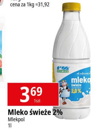 Mleko 艣wie偶e 2.0 % Rolmlecz promocja