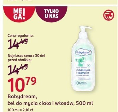 Żel do mycia ciała i włosów  promocja w Rossmann