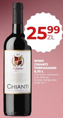 Wino Chianti Torfagiano 0,75 L promocja w Duży Ben