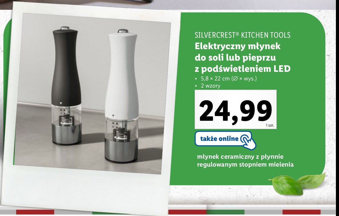 Elektryczny m艂ynek do soli Silvercrest promocja