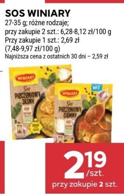 Sos winiary, różne rodzaje promocja w Stokrotka