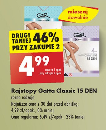 Rajstopy classic 15 den rozm. 3 Gatta promocja