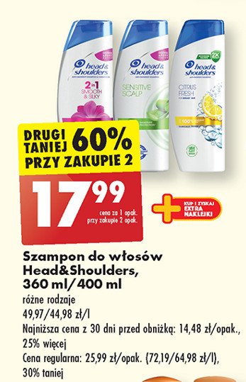 Szampon do włosów sensitive scalp care Head&shoulders promocja