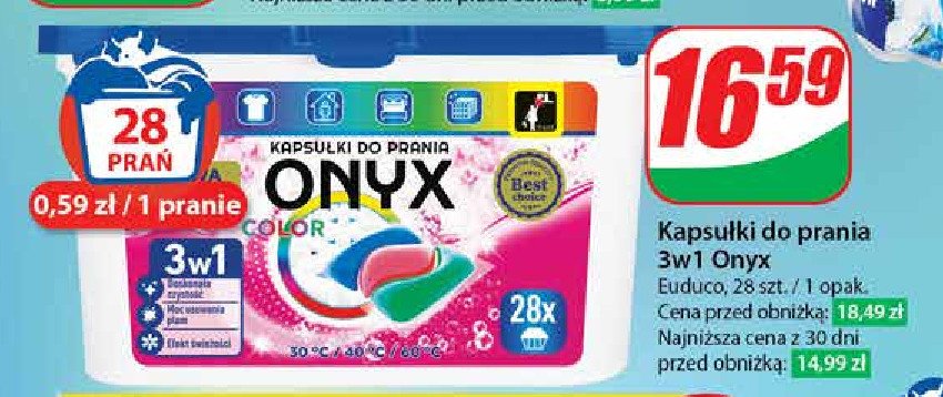 Kapsułki do prania color ONYX(PROSZKI) promocja