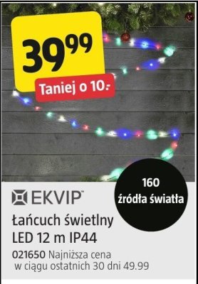 Łańcuch świetlny LED EKVIP 12 m IP44 promocja w Jula