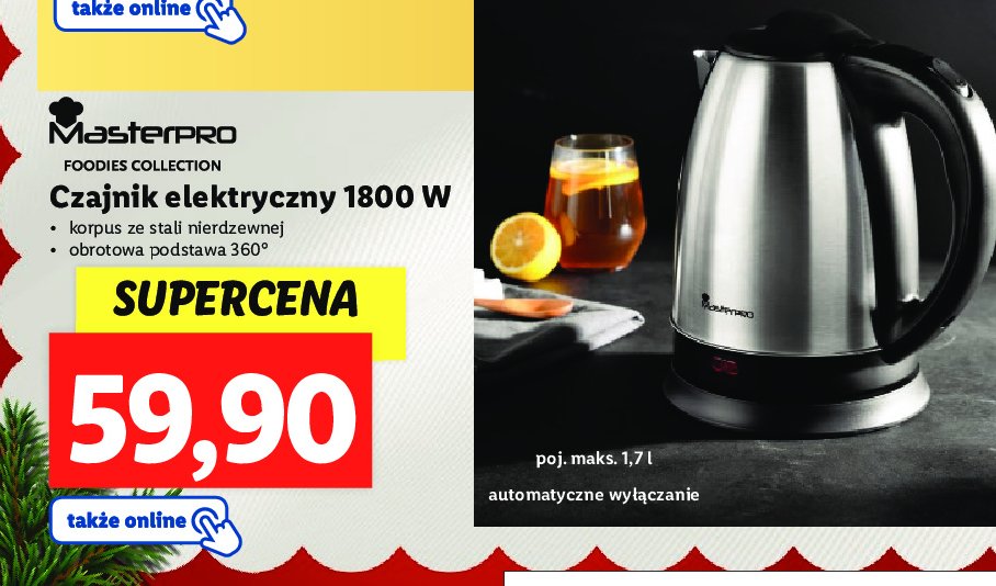 Czajnik 1800 w Masterpro promocja