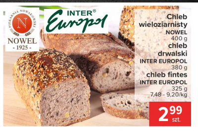 Chleb wieloziarnisty mieszany Inter europol promocja