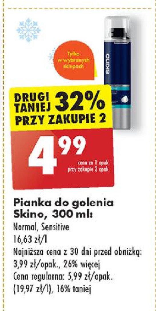 Pianka do golenia normal Skino promocja w Biedronka