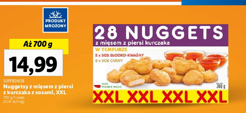 Nuggetsy + 4 sosy Superdrob promocja