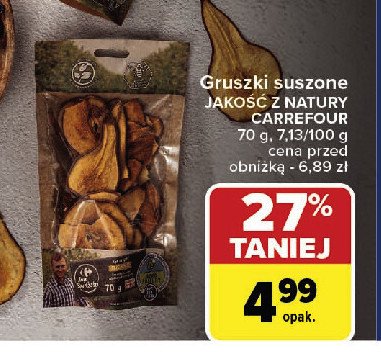 Gruszki suszone Carrefour targ świeżości promocja