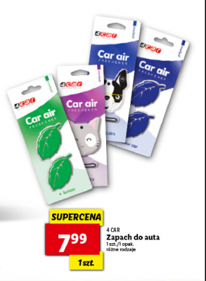 Zawieszka zapachowa lemon 4car promocja