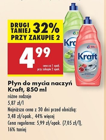 Płyn do mycia naczyń granat i pomarańcza Kraft promocja w Biedronka