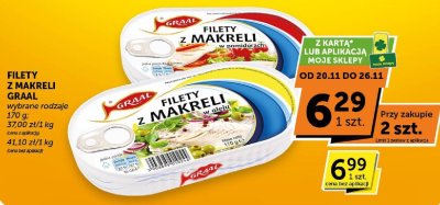 Filety z makreli Graal w oleju promocja w Groszek