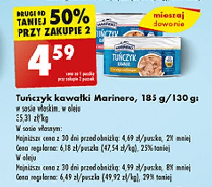 Tuńczyk kawałki w oleju roślinnym Marinero promocja