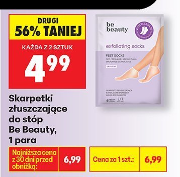 Skarpetki złuszczające do stóp, 1 para promocja w Biedronka