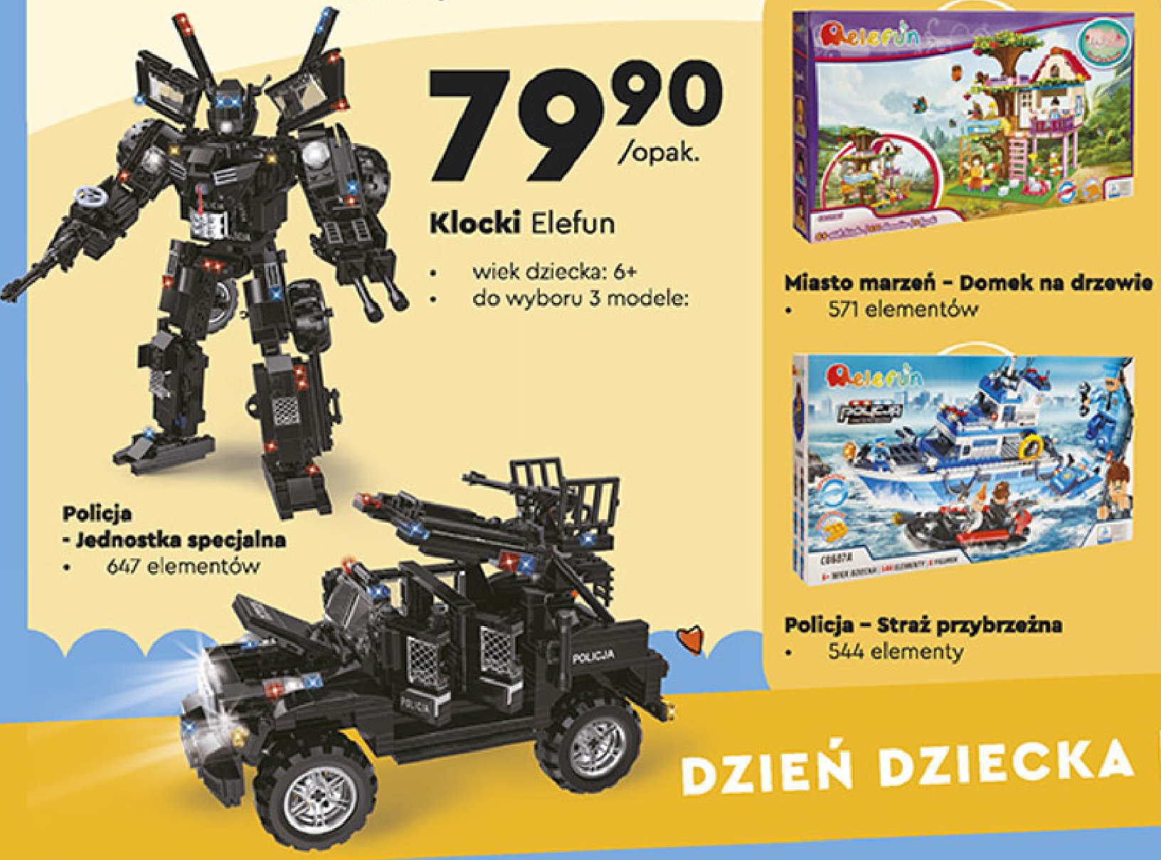 Policja - stra偶 przybrze偶na Elefun promocja
