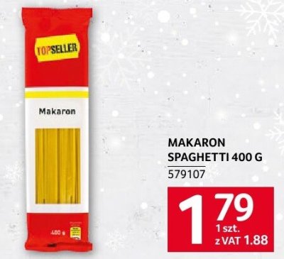 Makaron spaghetti 400 g promocja w Selgros