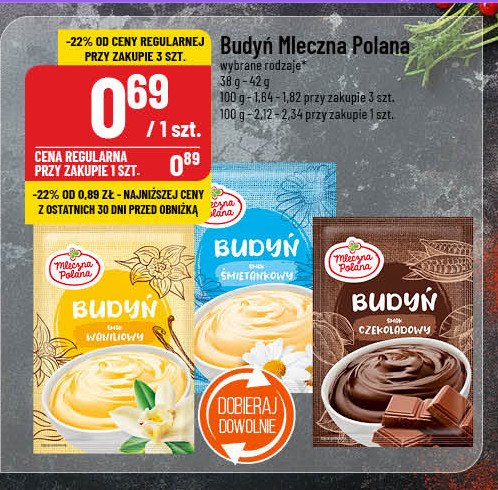 Budyń śmietankowy Mleczna polana promocja