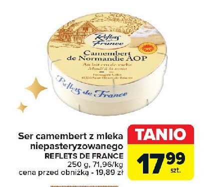 Ser camembert z normandii Reflets de france promocja w Carrefour