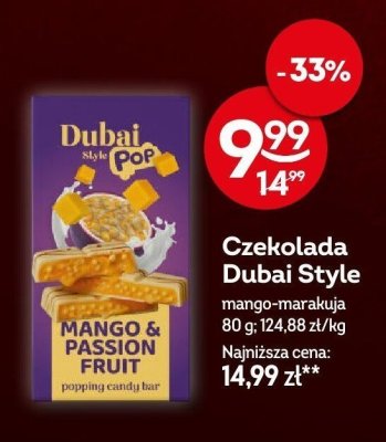 Czekolada Dubai Style Pop mango-marakuja promocja w Żabka