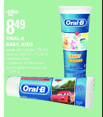 Pasta do zębów 0-2 kubuś puchatek Oral-b baby promocja