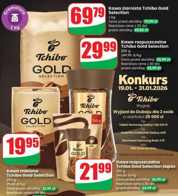 Kawa ziarnista Tchibo Gold Selection promocja w Dino
