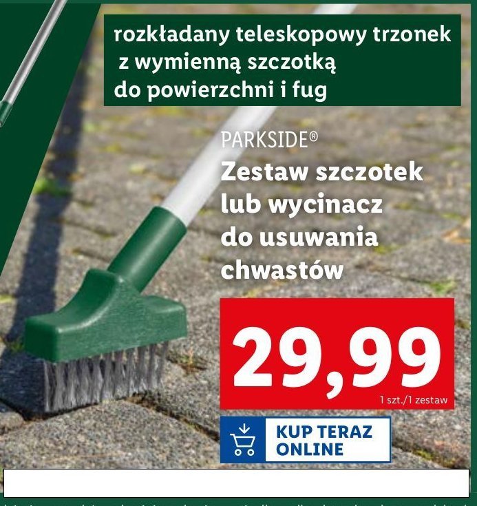 Wycinacz chwastów Parkside promocja