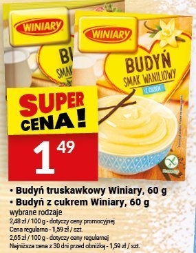 Budyń z cukrem Winiary, 60 g promocja w Twój Market