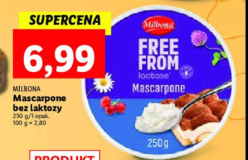 Mascarpone bez laktozy Milbona promocja