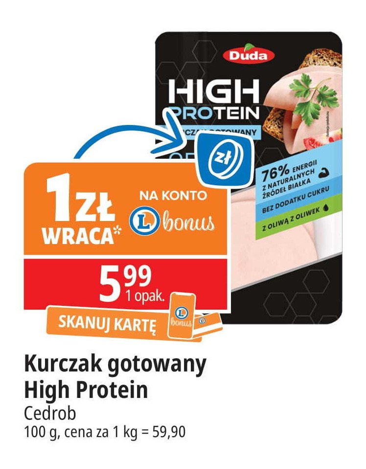 Kurczak gotowany Silesia duda high protein promocja