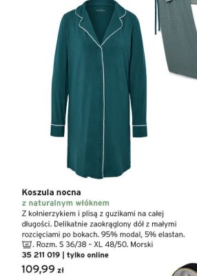 Koszula nocna z naturalnym włóknem morska promocja w Tchibo