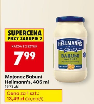 Majonez Babuni Hellmann's promocja w Biedronka