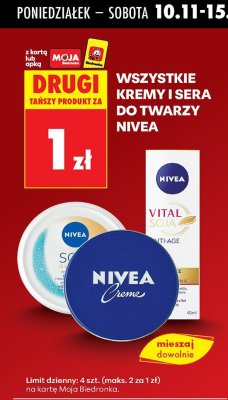 Kremy i sera do twarzy Nivea promocja w Biedronka