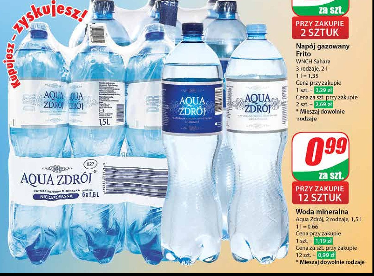 Woda niegazowana Aqua zdrój promocja
