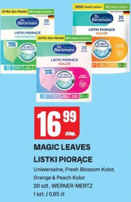 Listki piorące Magic Leaves Uniwersalne, Fresh Blossom Kolor, Orange & Peach Kolor promocja w Chorten