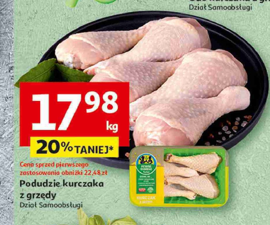 Podudzie z kurczaka z grz臋dy Auchan pewni dobrego promocja
